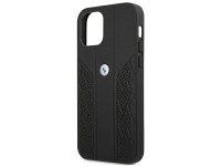 BMW Leather Curve Perforate Case for iPhone 12 Pro Max - Black