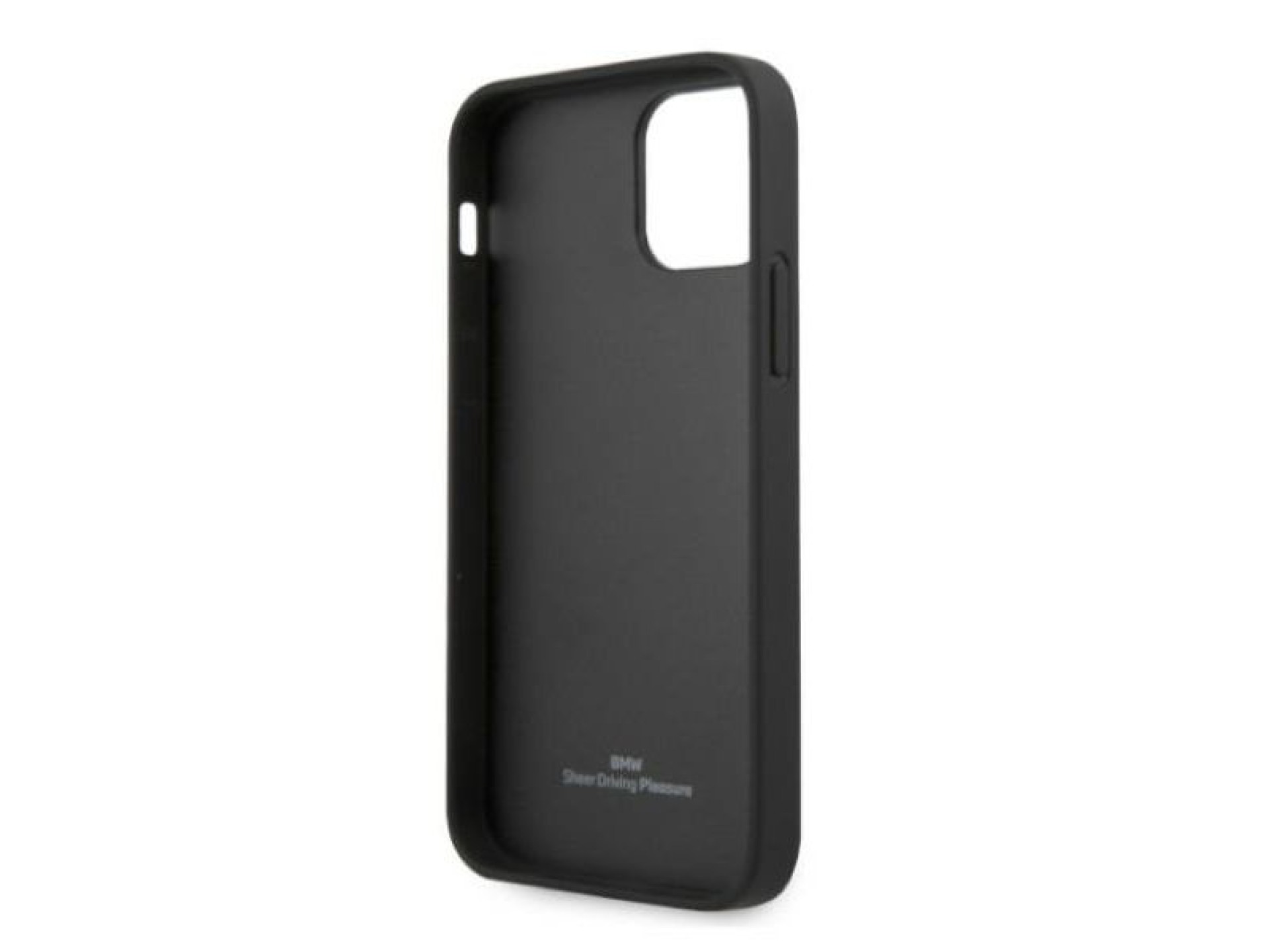 Capa BMW em couro perfurado com laterais para iPhone 12 / iPhone 12 Pro - Preta