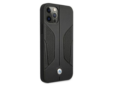 BMW Leather Perforated Sides Case for iPhone 12 Pro Max - Black BMW Leather Perforated Sides Case for iPhone 12 Pro Max - Black