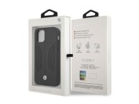 Capa BMW em couro perfurado com laterais para iPhone 12 Pro Max - Preta Capa BMW em couro perfurado com laterais para iPhone 12 Pro Max - Preta