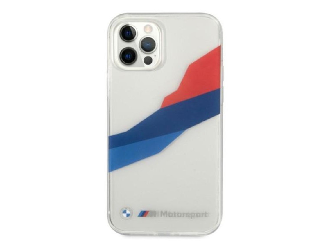 Capa BMW Motorsport Tricolor para iPhone 12 Pro Max - Transparente