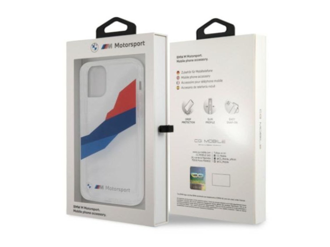 Capa BMW Motorsport Tricolor para iPhone 12 Pro Max - Transparente
