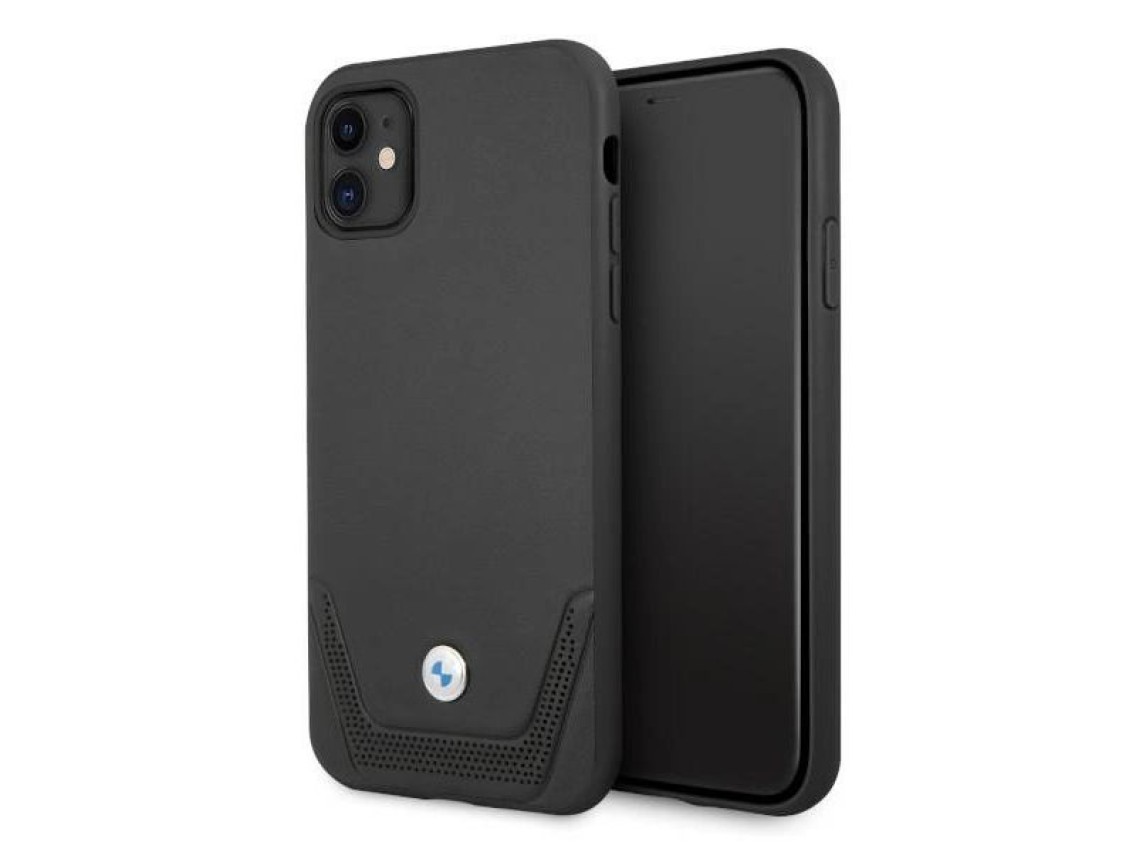 BMW Leather Perforate Case for iPhone 11 / Xr - Black