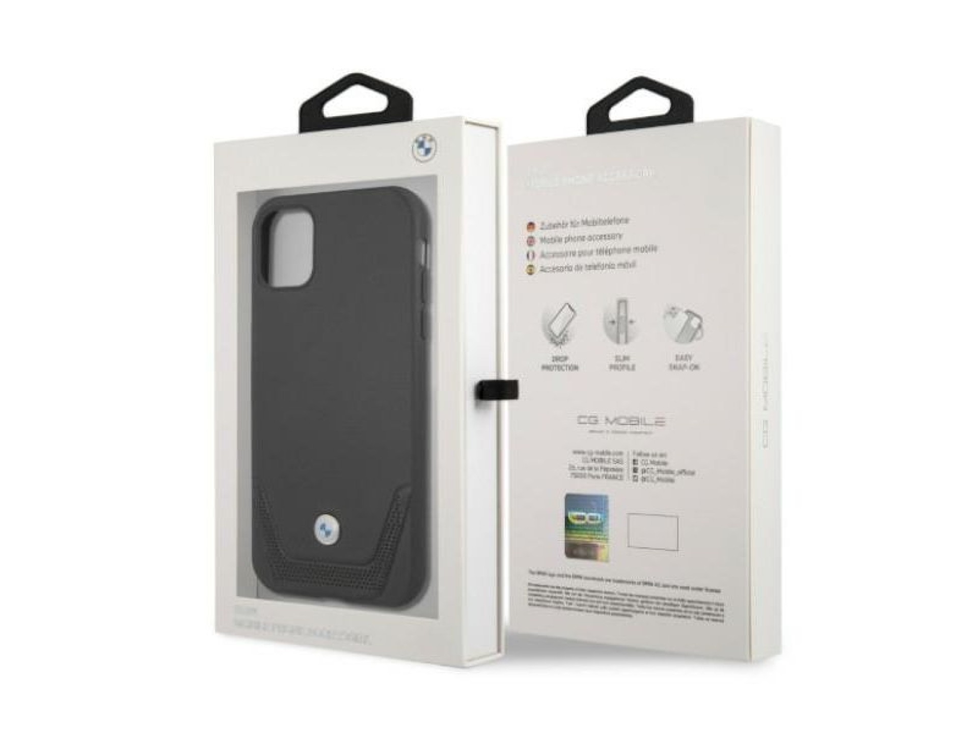 BMW Leather Perforate Case for iPhone 11 / Xr - Black