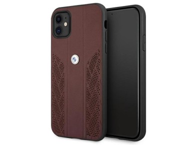 BMW Leather Curve Perforate Case for iPhone 11 / Xr - Red BMW Leather Curve Perforate Case for iPhone 11 / Xr - Red