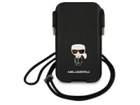 Bolsa Karl Lagerfeld Saffiano Ikonik Karl 6.1'' - preta Bolsa Karl Lagerfeld Saffiano Ikonik Karl 6.1'' - preta