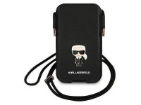 Bolsa Karl Lagerfeld Saffiano Ikonik Karl 6.7'' - preta Bolsa Karl Lagerfeld Saffiano Ikonik Karl 6.7'' - preta