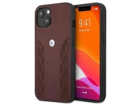 Capa BMW em couro perfurado com curvatura para iPhone 13 mini - Vermelha Capa BMW em couro perfurado com curvatura para iPhone 13 mini - Vermelha