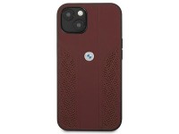 BMW Leather Curve Perforate Case for iPhone 13 - Red BMW Leather Curve Perforate Case for iPhone 13 - Red