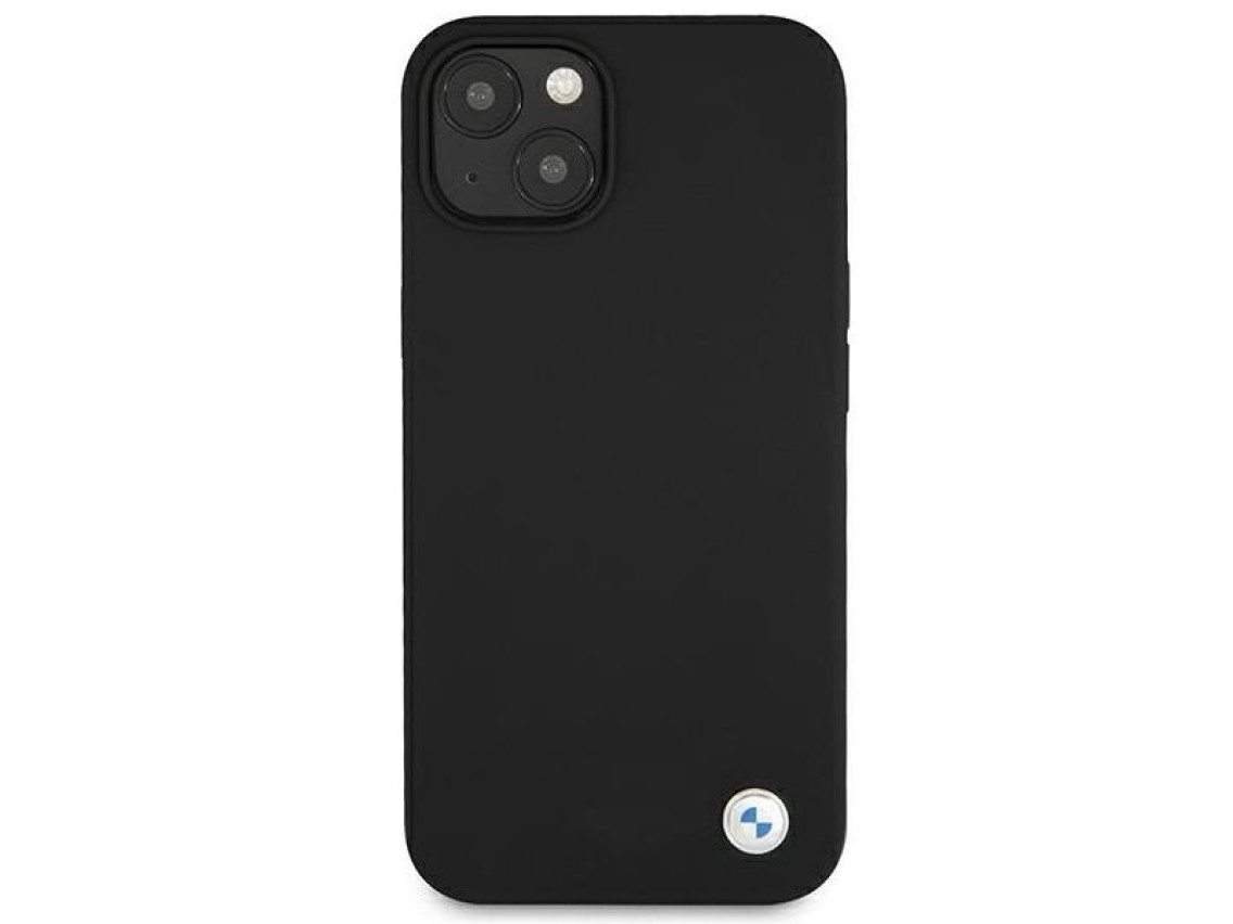 Capa de silicone BMW Signature para iPhone 13 mini - Preta