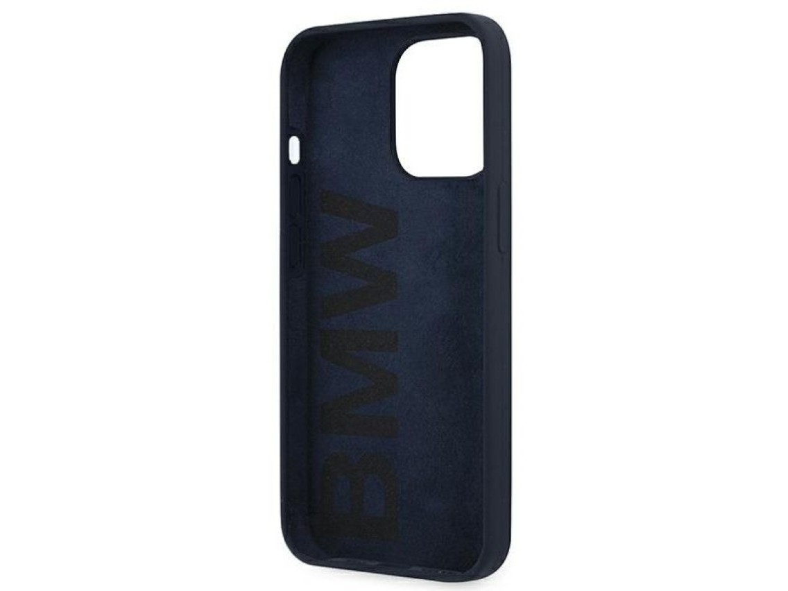 Funda de silicona BMW Signature para iPhone 13 Pro Max de 6,7" - Azul marino