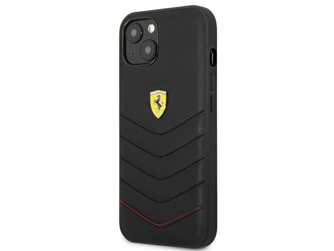 Ferrari FEHCP13SRQUK iPhone 13 mini 5.4" capa r�gida preta/preta Off Track acolchoada