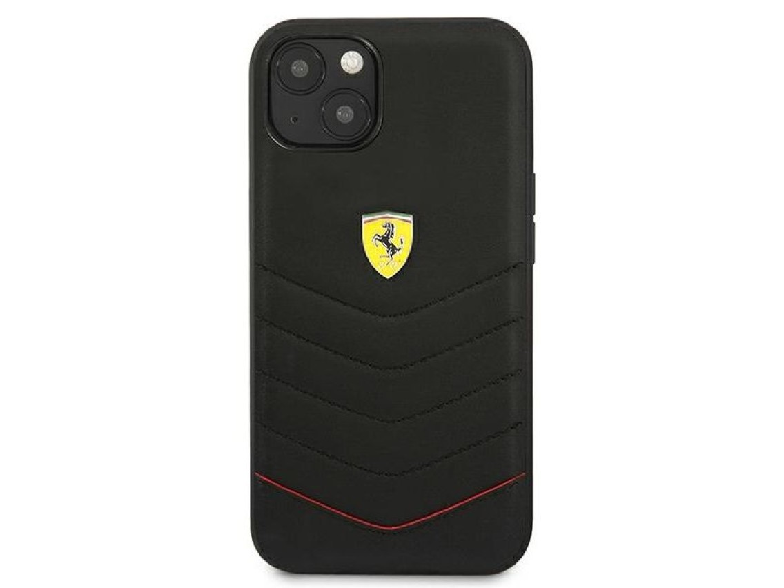 Ferrari FEHCP13SRQUK iPhone 13 mini 5.4" capa r�gida preta/preta Off Track acolchoada