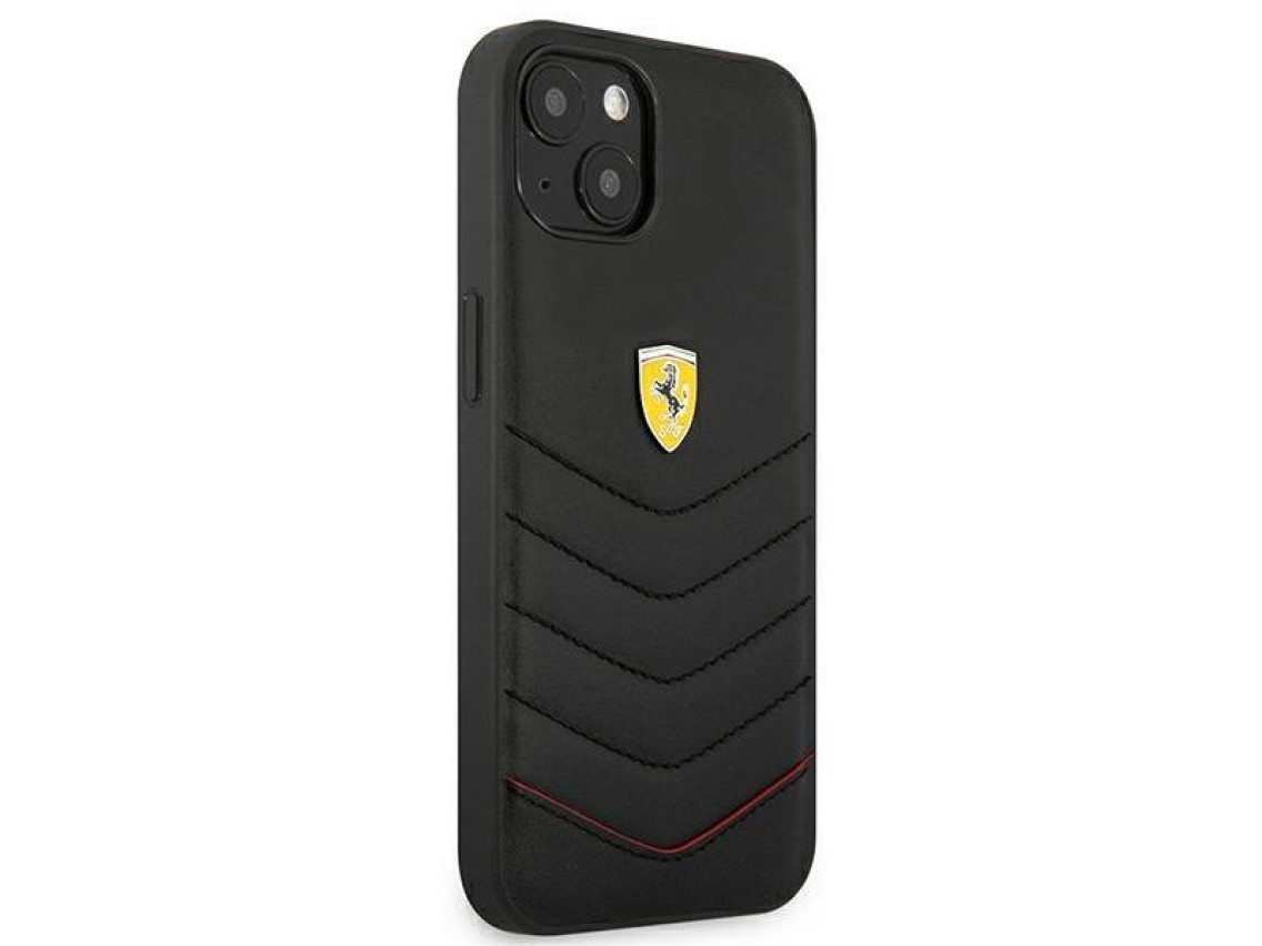 Ferrari FEHCP13SRQUK iPhone 13 mini 5.4" capa r�gida preta/preta Off Track acolchoada
