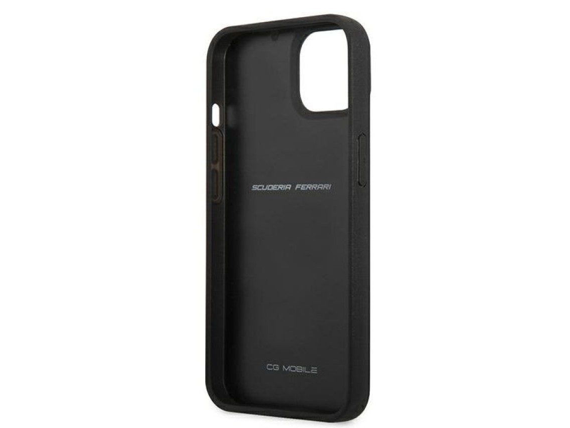 Ferrari FEHCP13SFCABK iPhone 13 mini 5.4" negro/negro carcasa rígida On Track Real Carbon