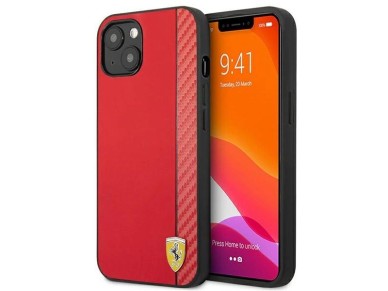 Ferrari FESAXHCP13SRE iPhone 13 mini 5.4" red/red hardcase On Track Carbon Stripe Ferrari FESAXHCP13SRE iPhone 13 mini 5.4" red/red hardcase On Track Carbon Stripe