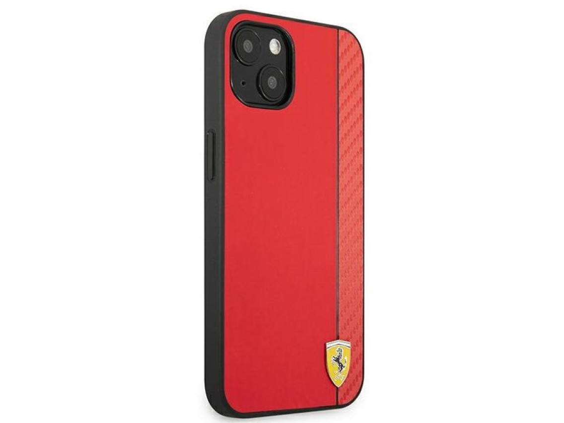 Ferrari FESAXHCP13SRE iPhone 13 mini 5.4" red/red hardcase On Track Carbon Stripe