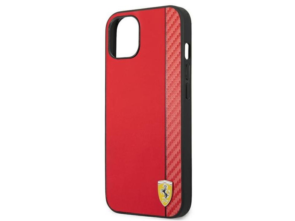 Ferrari FESAXHCP13SRE iPhone 13 mini 5.4" red/red hardcase On Track Carbon Stripe