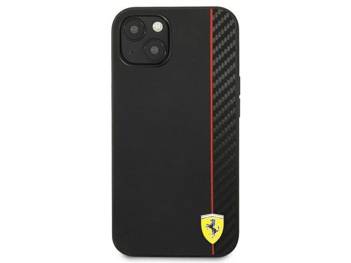 Ferrari FESAXHCP13SBK iPhone 13 mini 5.4" black/black hardcase On Track Carbon Stripe