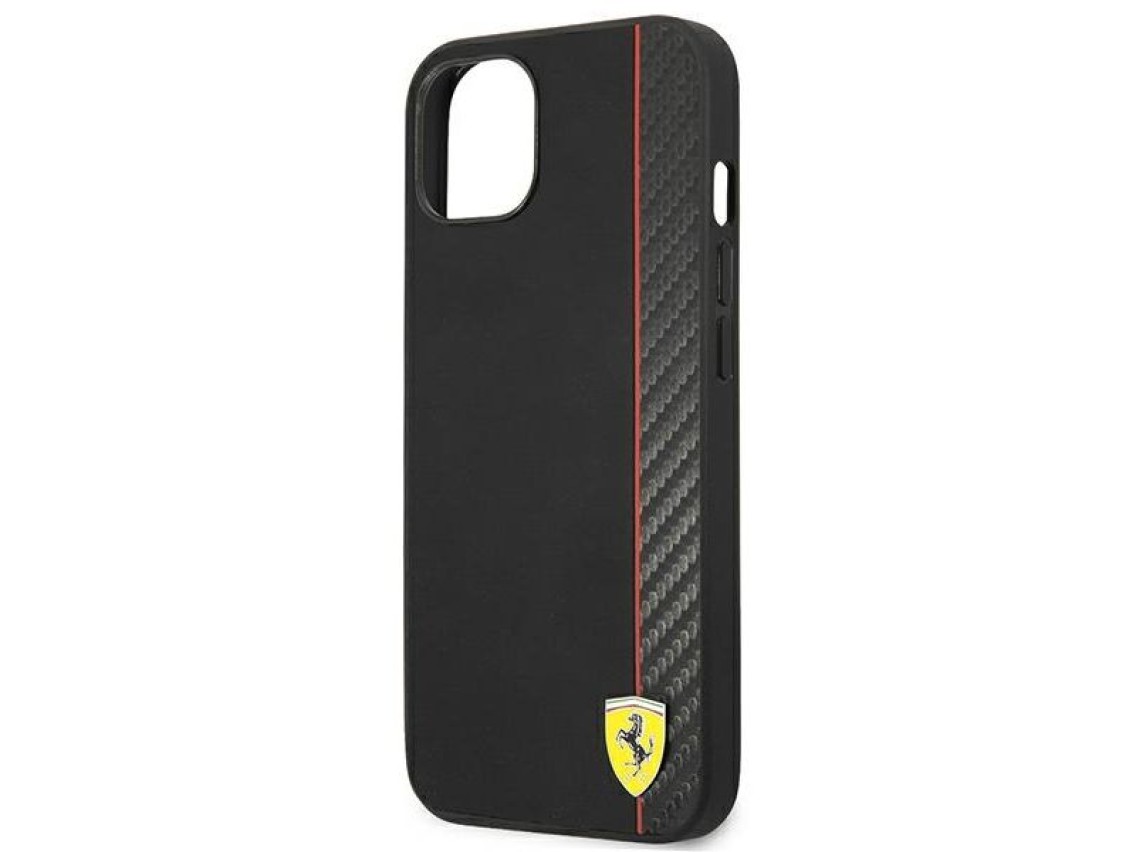 Ferrari FESAXHCP13SBK iPhone 13 mini 5.4" black/black hardcase On Track Carbon Stripe