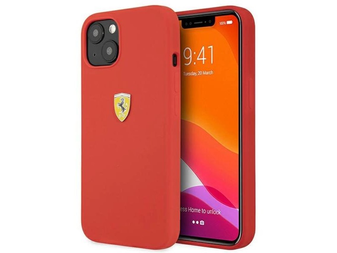 Ferrari FESSIHCP13SRE iPhone 13 mini 5,4" capa rígida vermelha/vermelha Silicone