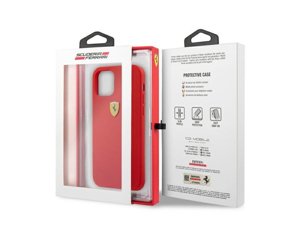 Ferrari FESSIHCP13SRE iPhone 13 mini 5,4" capa rígida vermelha/vermelha Silicone