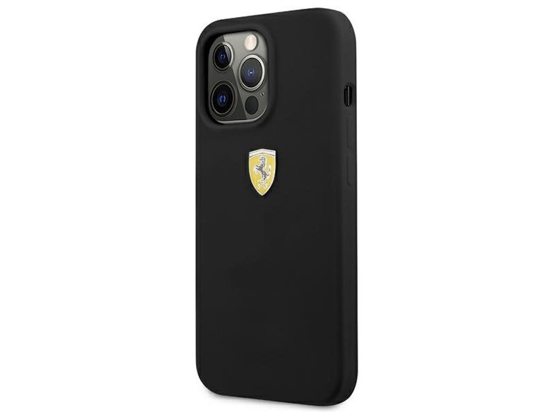 Capa rígida de silicone Ferrari FESSIHCP13LBK para iPhone 13 Pro / 13 6.1