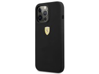 Capa rígida de silicone Ferrari FESSIHCP13LBK para iPhone 13 Pro / 13 6.1" preta/preta Capa rígida de silicone Ferrari FESSIHCP13LBK para iPhone 13 Pro / 13 6.1" preta/preta