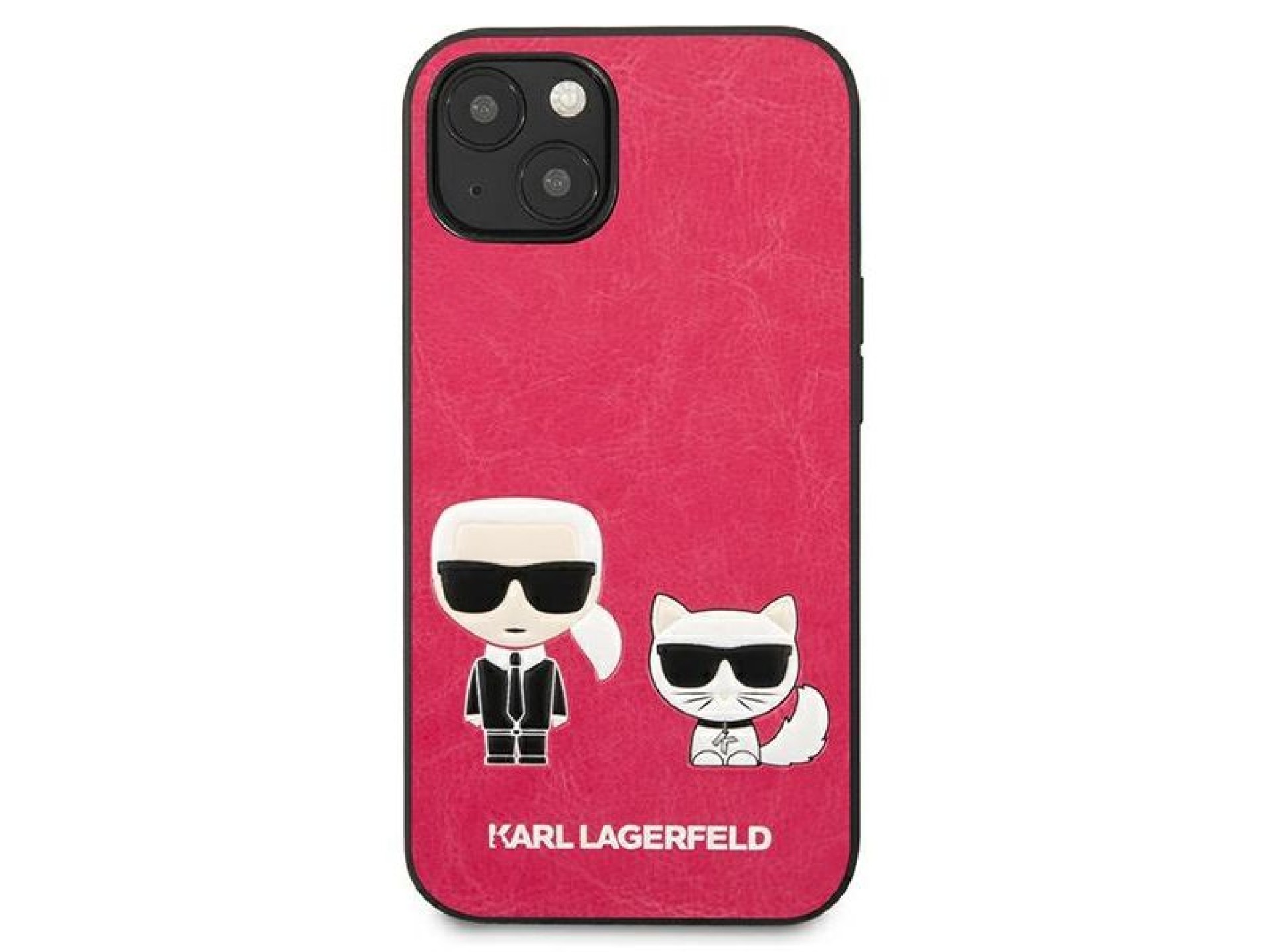 Karl Lagerfeld Ikonik Karl&Choupette iPhone 13 mini case - fuchsia