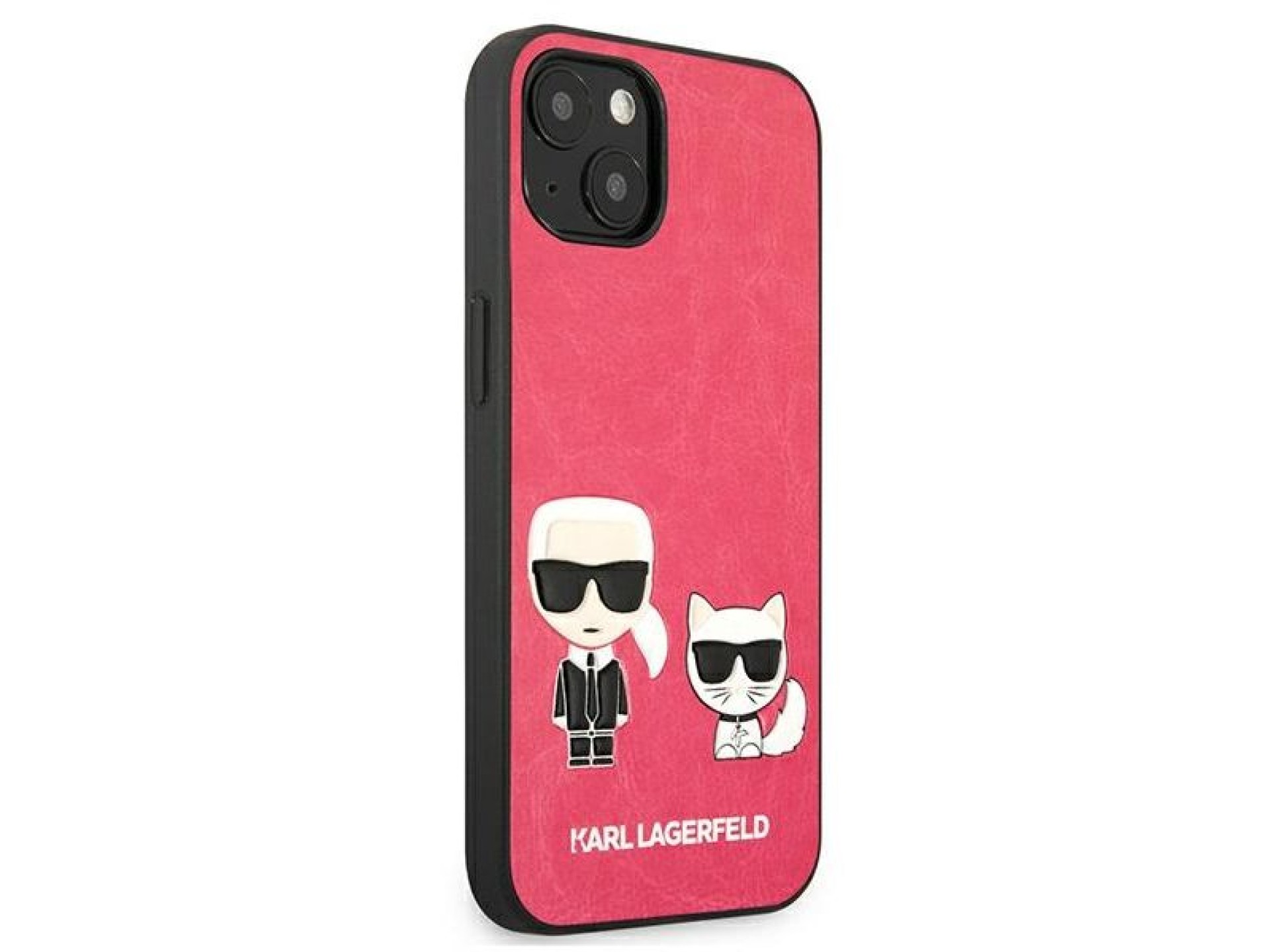 Karl Lagerfeld Ikonik Karl&Choupette iPhone 13 mini case - fuchsia