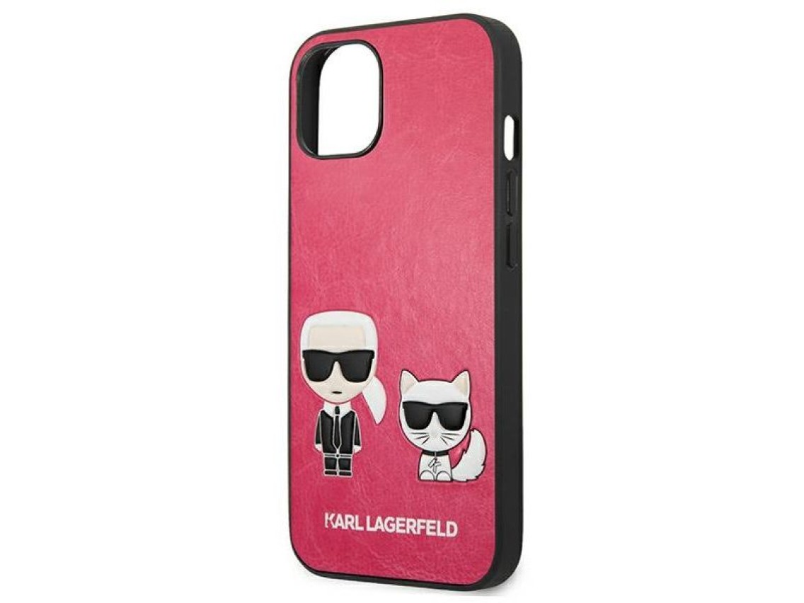 Karl Lagerfeld Ikonik Karl&Choupette iPhone 13 mini case - fuchsia