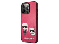 Karl Lagerfeld Ikonik Karl&Choupette Case for iPhone 13 Pro / iPhone 13 - Fuchsia Karl Lagerfeld Ikonik Karl&Choupette Case for iPhone 13 Pro / iPhone 13 - Fuchsia