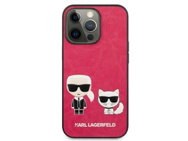 Capa Karl Lagerfeld Ikonik Karl&Choupette para iPhone 13 Pro / iPhone 13 - Fúcsia Capa Karl Lagerfeld Ikonik Karl&Choupette para iPhone 13 Pro / iPhone 13 - Fúcsia