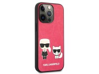 Karl Lagerfeld Ikonik Karl&Choupette Case for iPhone 13 Pro / iPhone 13 - Fuchsia Karl Lagerfeld Ikonik Karl&Choupette Case for iPhone 13 Pro / iPhone 13 - Fuchsia