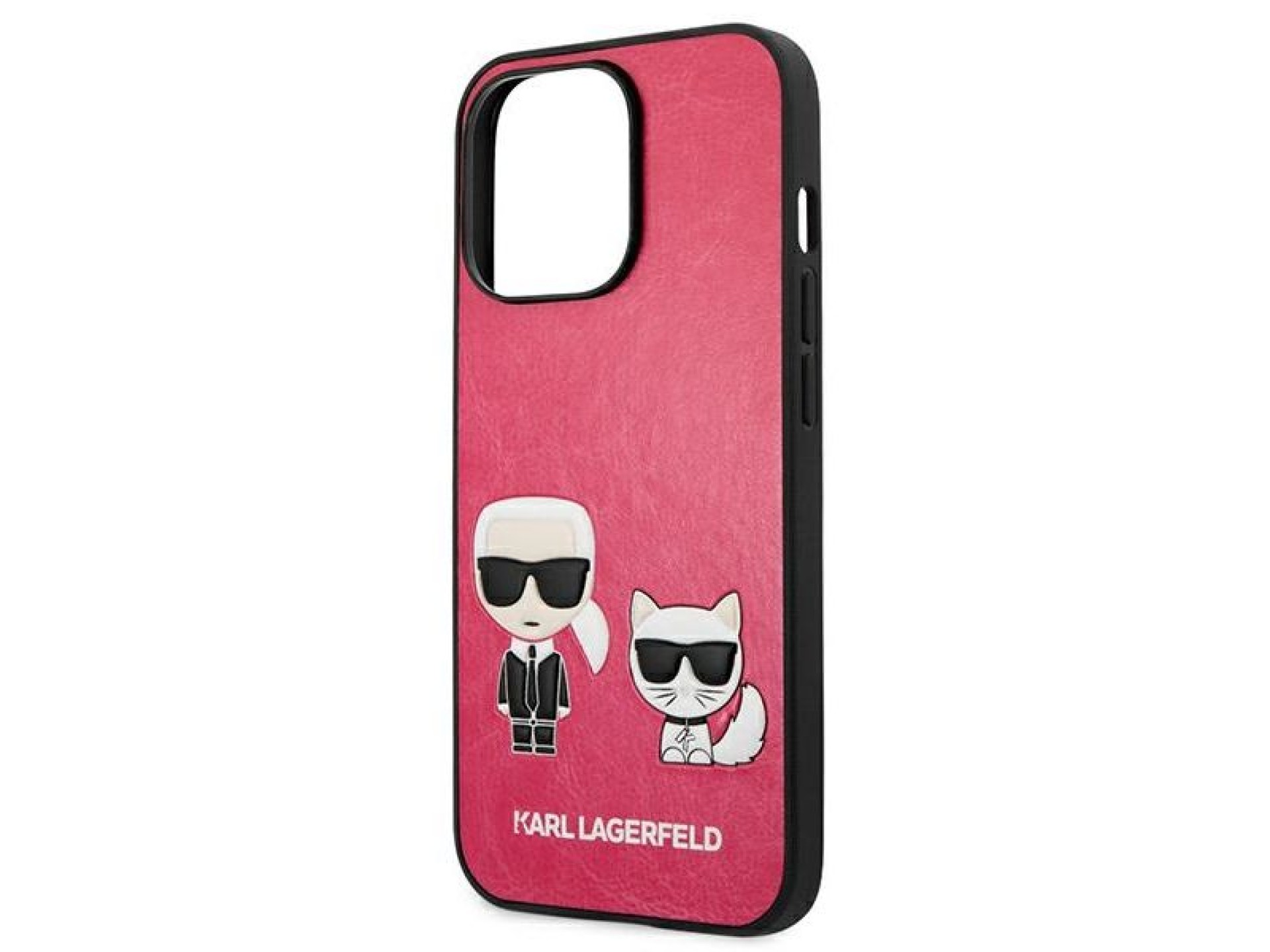 Karl Lagerfeld Ikonik Karl&Choupette Case for iPhone 13 Pro / iPhone 13 - Fuchsia