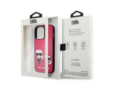 Capa Karl Lagerfeld Ikonik Karl&Choupette para iPhone 13 Pro / iPhone 13 - Fúcsia Capa Karl Lagerfeld Ikonik Karl&Choupette para iPhone 13 Pro / iPhone 13 - Fúcsia