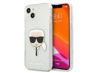 Capa Karl Lagerfeld Glitter Karl's Head para iPhone 13 mini - prata Capa Karl Lagerfeld Glitter Karl's Head para iPhone 13 mini - prata