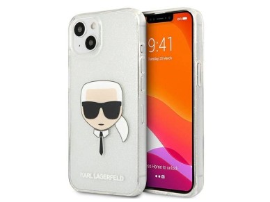 Karl Lagerfeld Glitter Karl's Head case for iPhone 13 mini - silver Karl Lagerfeld Glitter Karl's Head case for iPhone 13 mini - silver