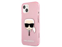 Karl Lagerfeld Glitter Karl's Head Case for iPhone 13 mini - Pink Karl Lagerfeld Glitter Karl's Head Case for iPhone 13 mini - Pink