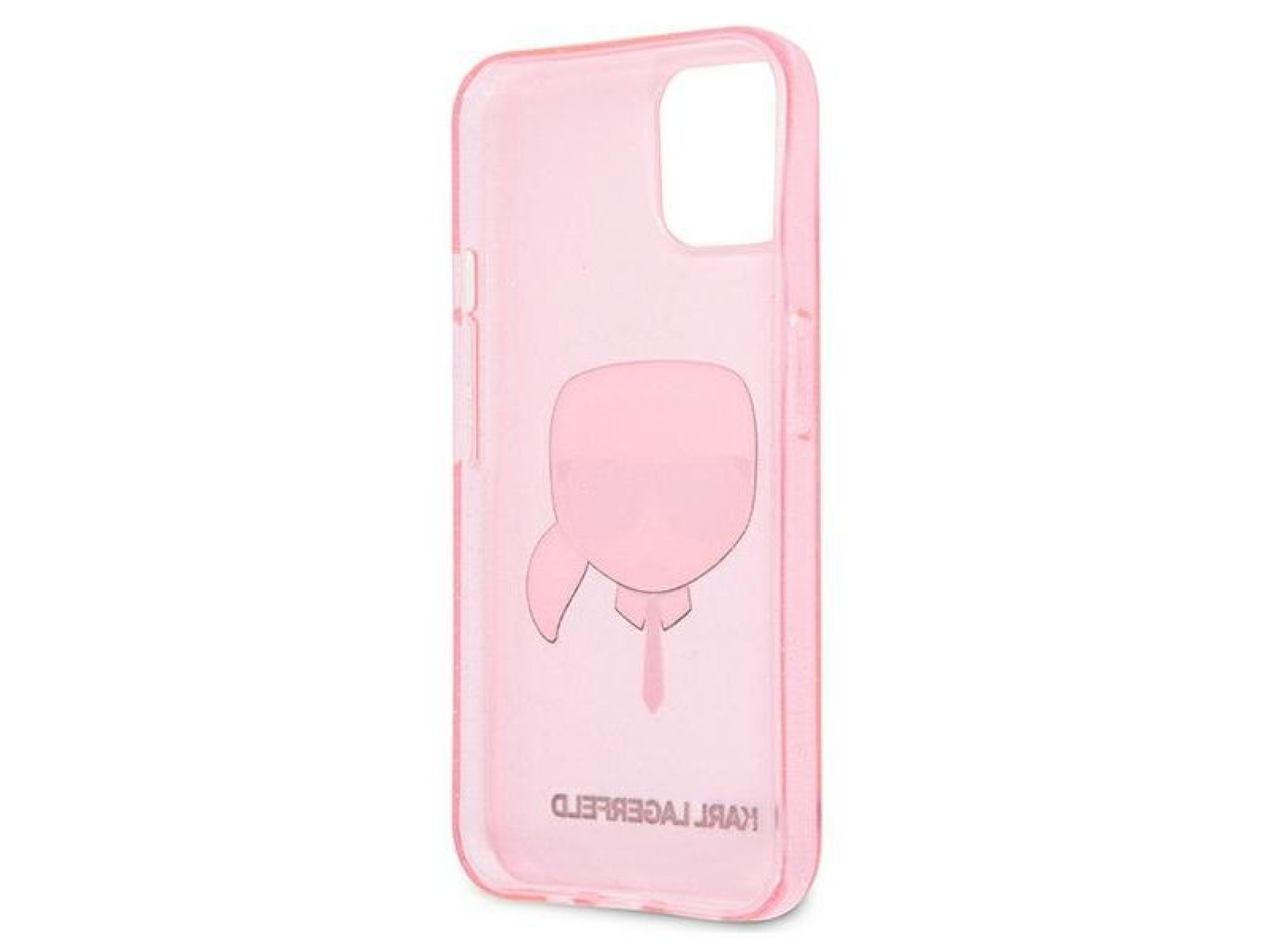 Karl Lagerfeld Glitter Karl's Head Case for iPhone 13 mini - Pink