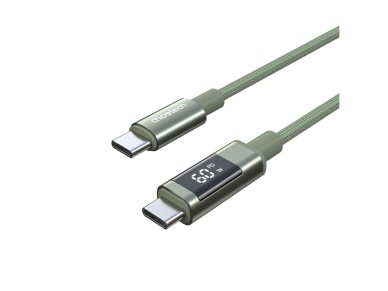 Choetech XCC-1068 PD 60W USB-C - Cable USB-C con pantalla de 1,2 m - Verde
