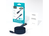 Choetech XCC-1068 PD 60W USB-C - USB-C Cable with Display 1.2 m - Blue Choetech XCC-1068 PD 60W USB-C - USB-C Cable with Display 1.2 m - Blue