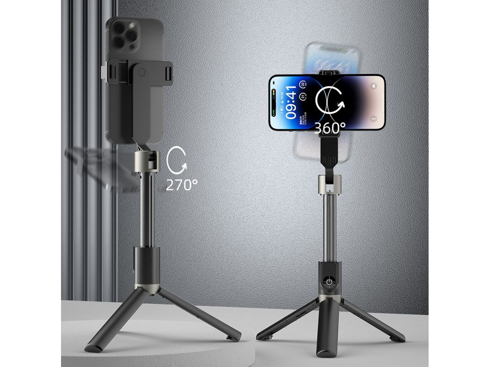 Palo selfie Dudao F18 de 1,1 m con trípode y control remoto Bluetooth - Negro