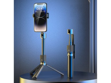 Palo selfie Dudao F18 de 1,1 m con tr�pode y control remoto Bluetooth - Negro