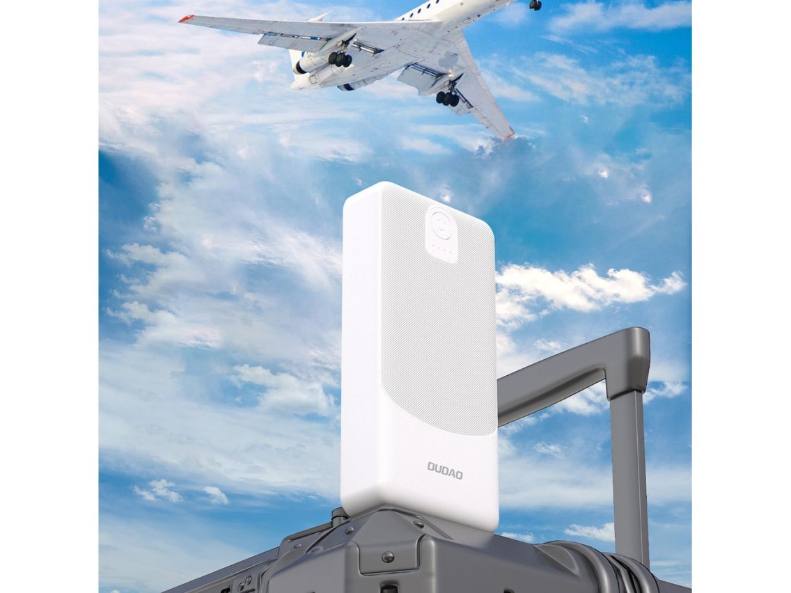 Batería externa Dudao K10Pro 2.4A 20000mAh 2 x USB-A - Blanca