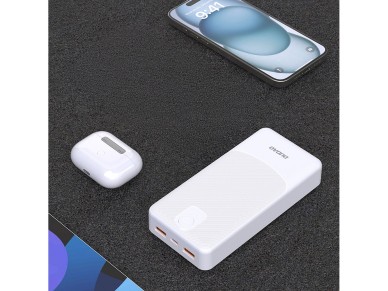 Dudao K10Pro Power Bank 2.4A 20000mAh 2 x USB-A - White Dudao K10Pro Power Bank 2.4A 20000mAh 2 x USB-A - White
