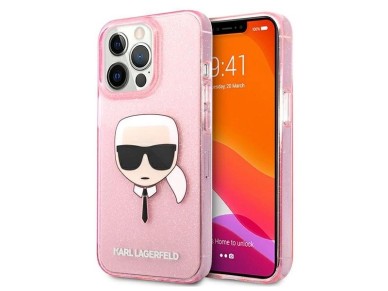 Funda con purpurina Karl's Head de Karl Lagerfeld para iPhone 13 Pro Max - Rosa Funda con purpurina Karl's Head de Karl Lagerfeld para iPhone 13 Pro Max - Rosa