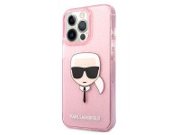Funda con purpurina Karl's Head de Karl Lagerfeld para iPhone 13 Pro Max - Rosa Funda con purpurina Karl's Head de Karl Lagerfeld para iPhone 13 Pro Max - Rosa