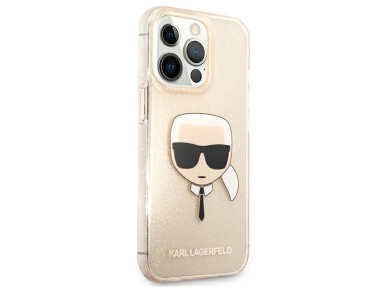 Karl Lagerfeld Glitter Karl's Head Case for iPhone 13 Pro / iPhone 13 - Gold Karl Lagerfeld Glitter Karl's Head Case for iPhone 13 Pro / iPhone 13 - Gold