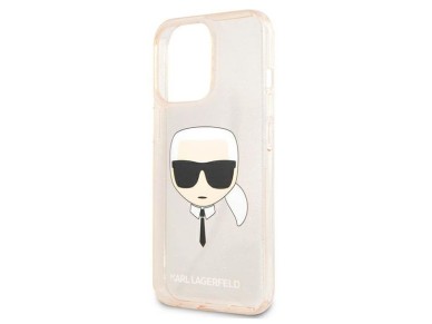Karl Lagerfeld Glitter Karl's Head Case for iPhone 13 Pro / iPhone 13 - Gold Karl Lagerfeld Glitter Karl's Head Case for iPhone 13 Pro / iPhone 13 - Gold